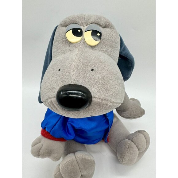 Pound Puppies Cooler Vintage Grey Dog 16" Tonka Jointed Posable Plush 1986 - Picture 4 of 6
